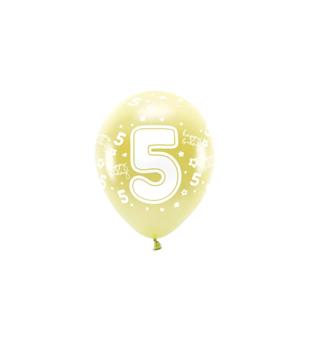 Latexové balónky - žlutá 5 eco