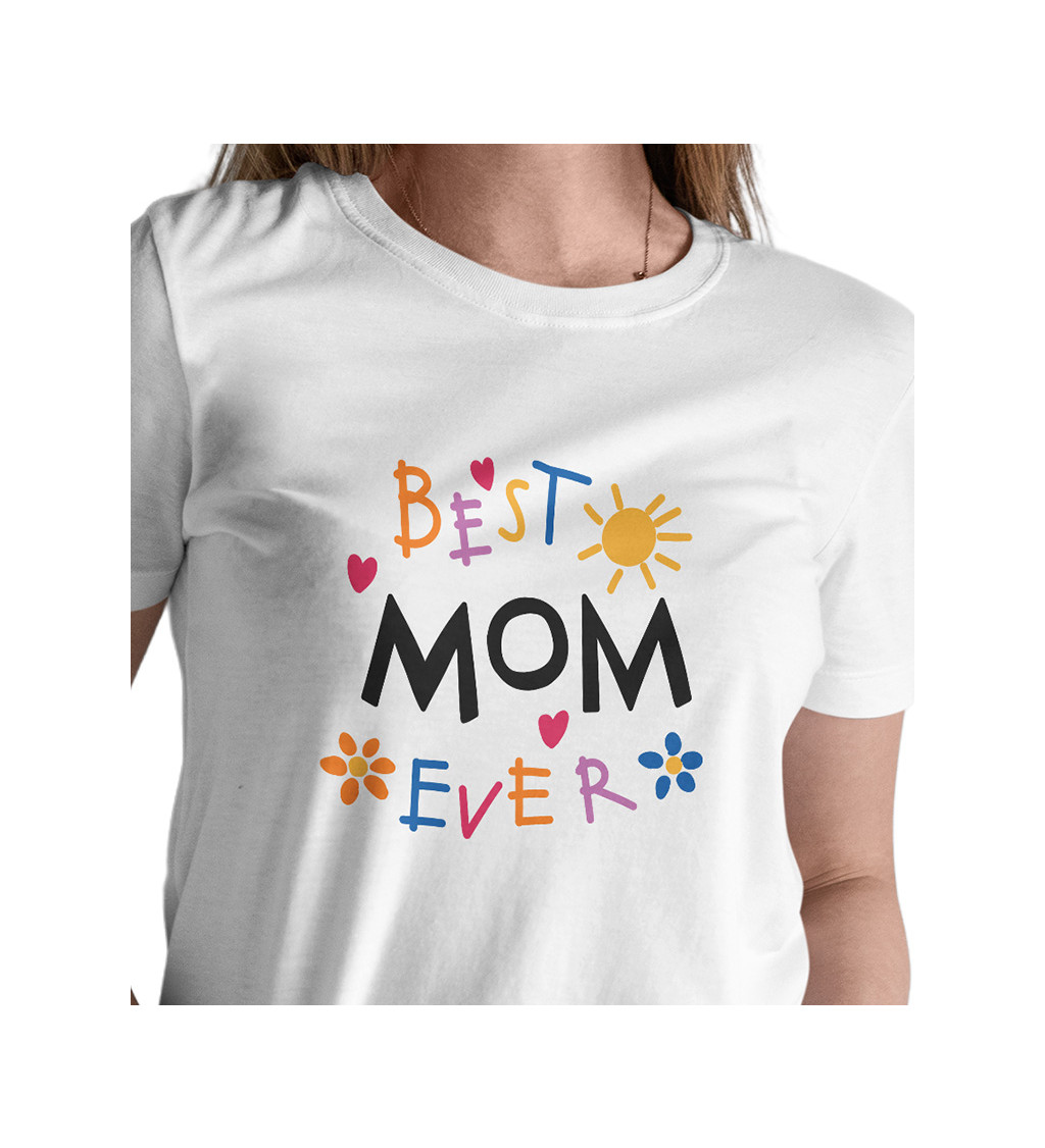 Dámské bílé triko - Best mom ever