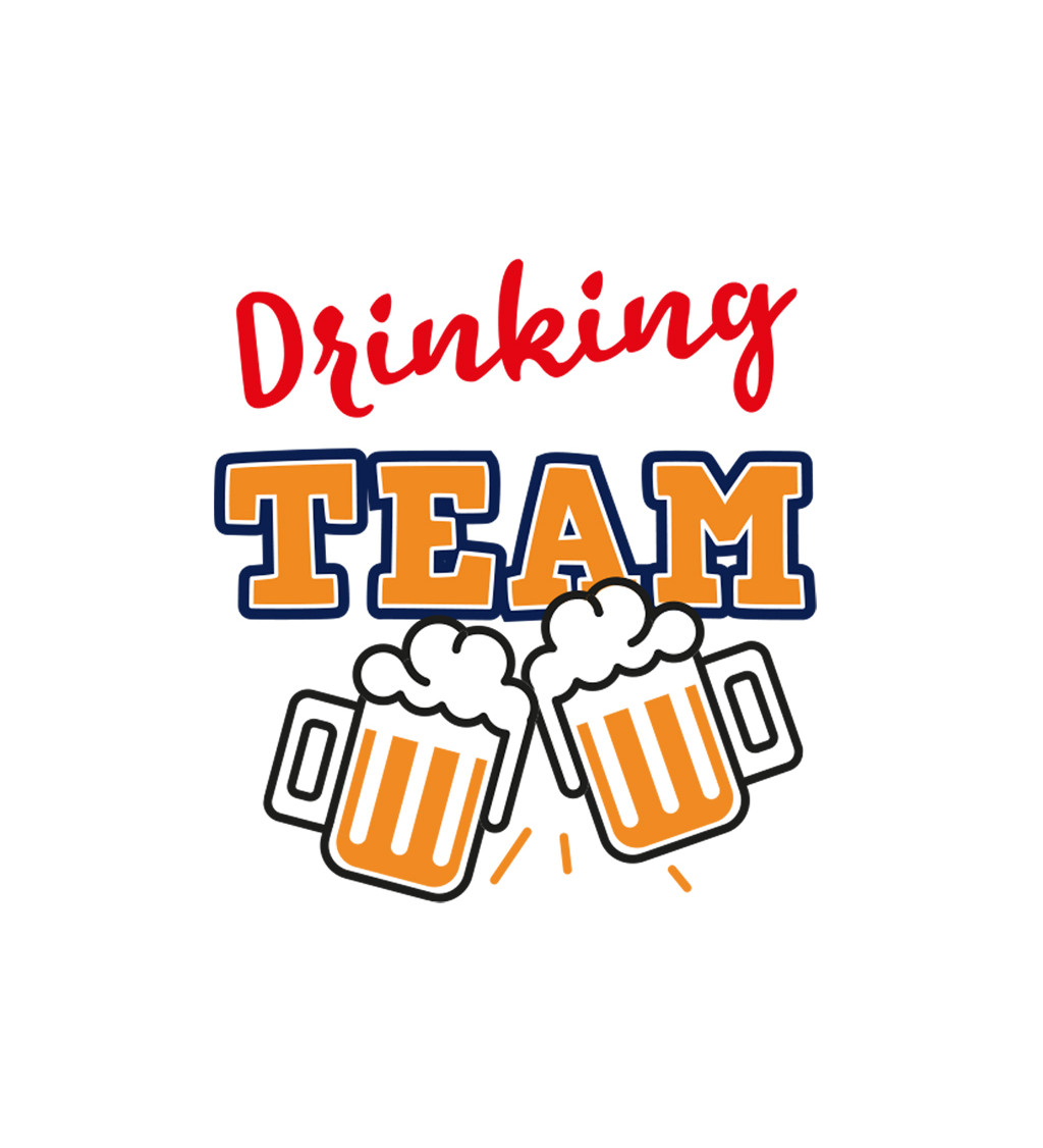 Pánské bílé triko - Drinking team