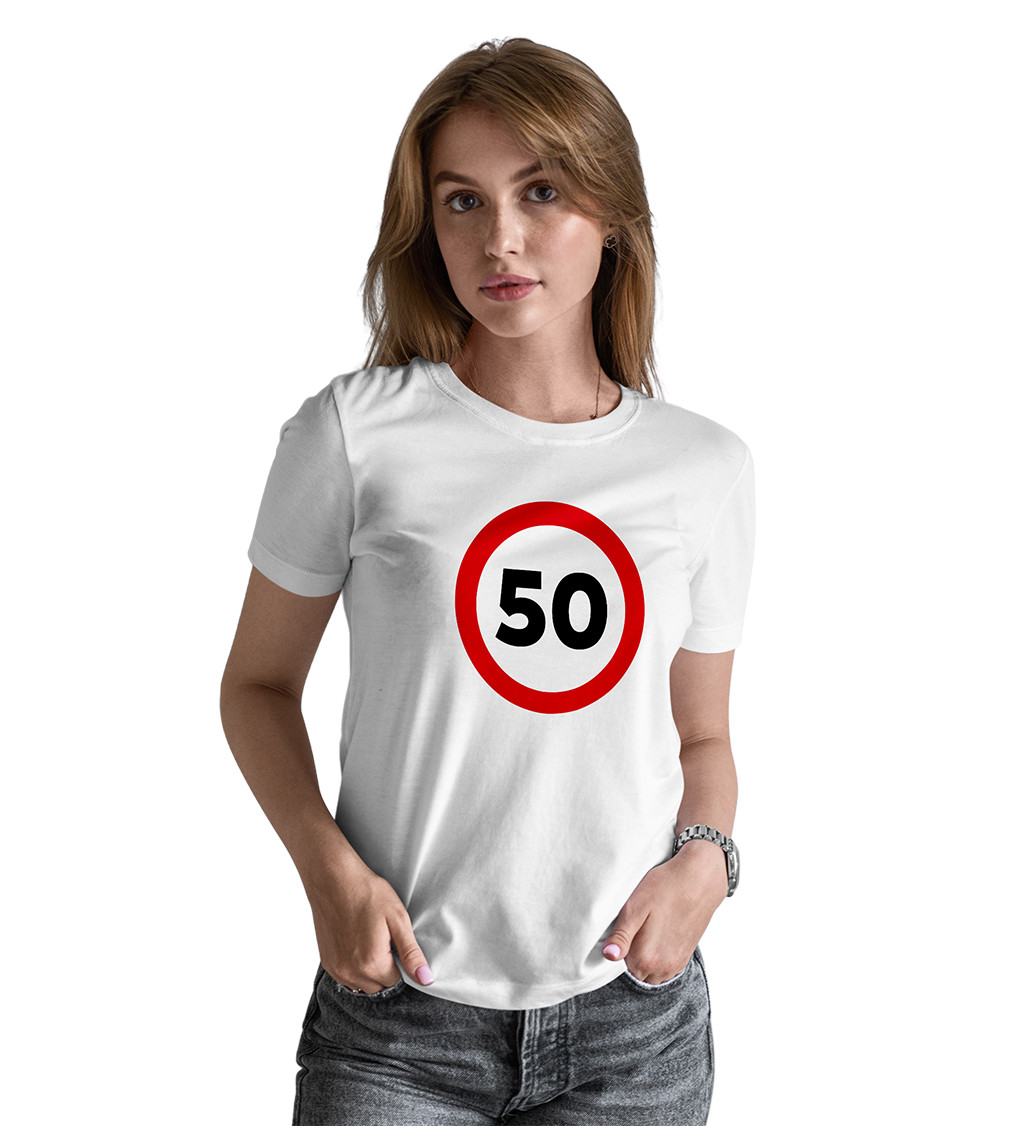 Dámské bílé triko - 50