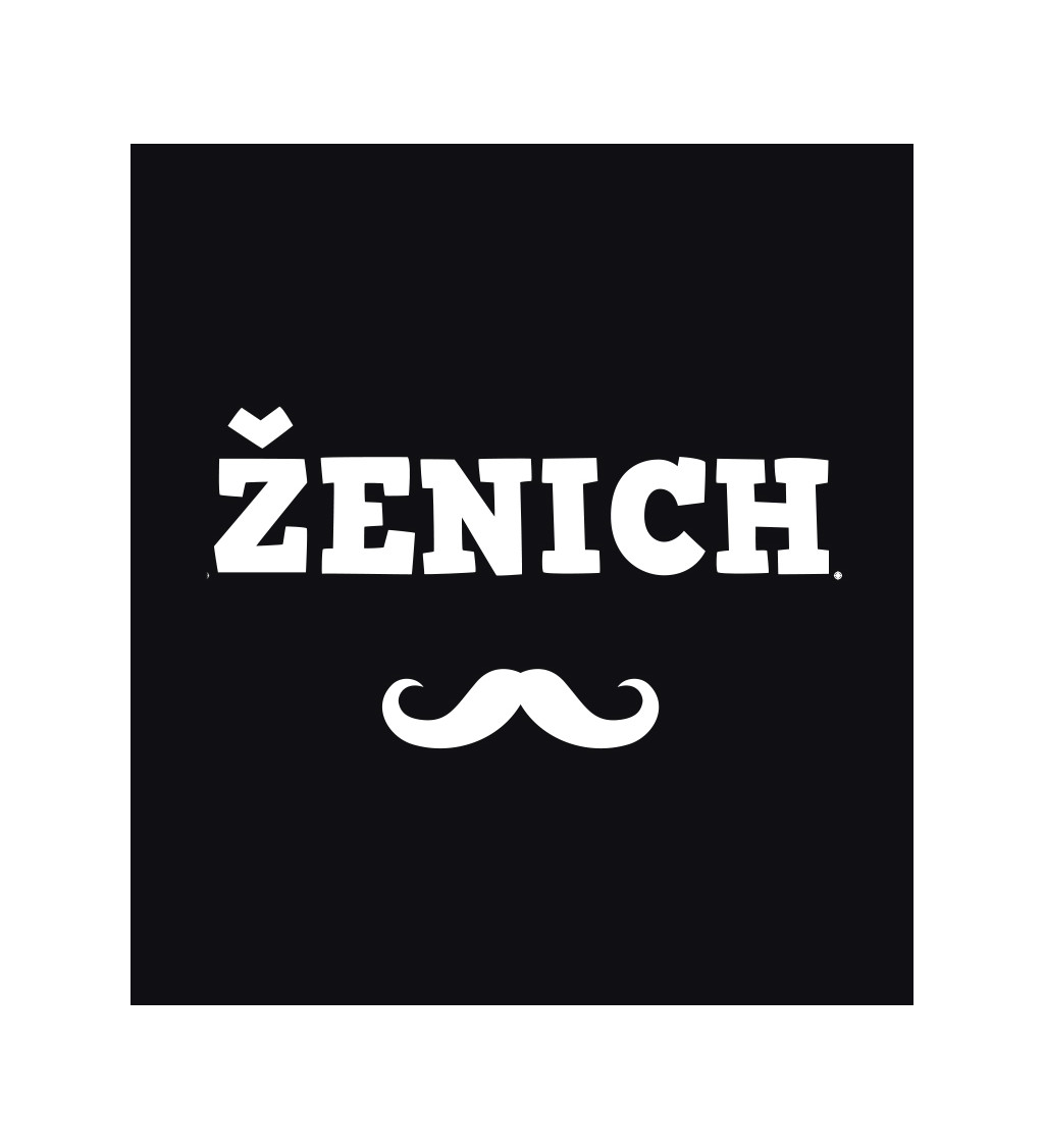 Pánské černé tričko - Ženich