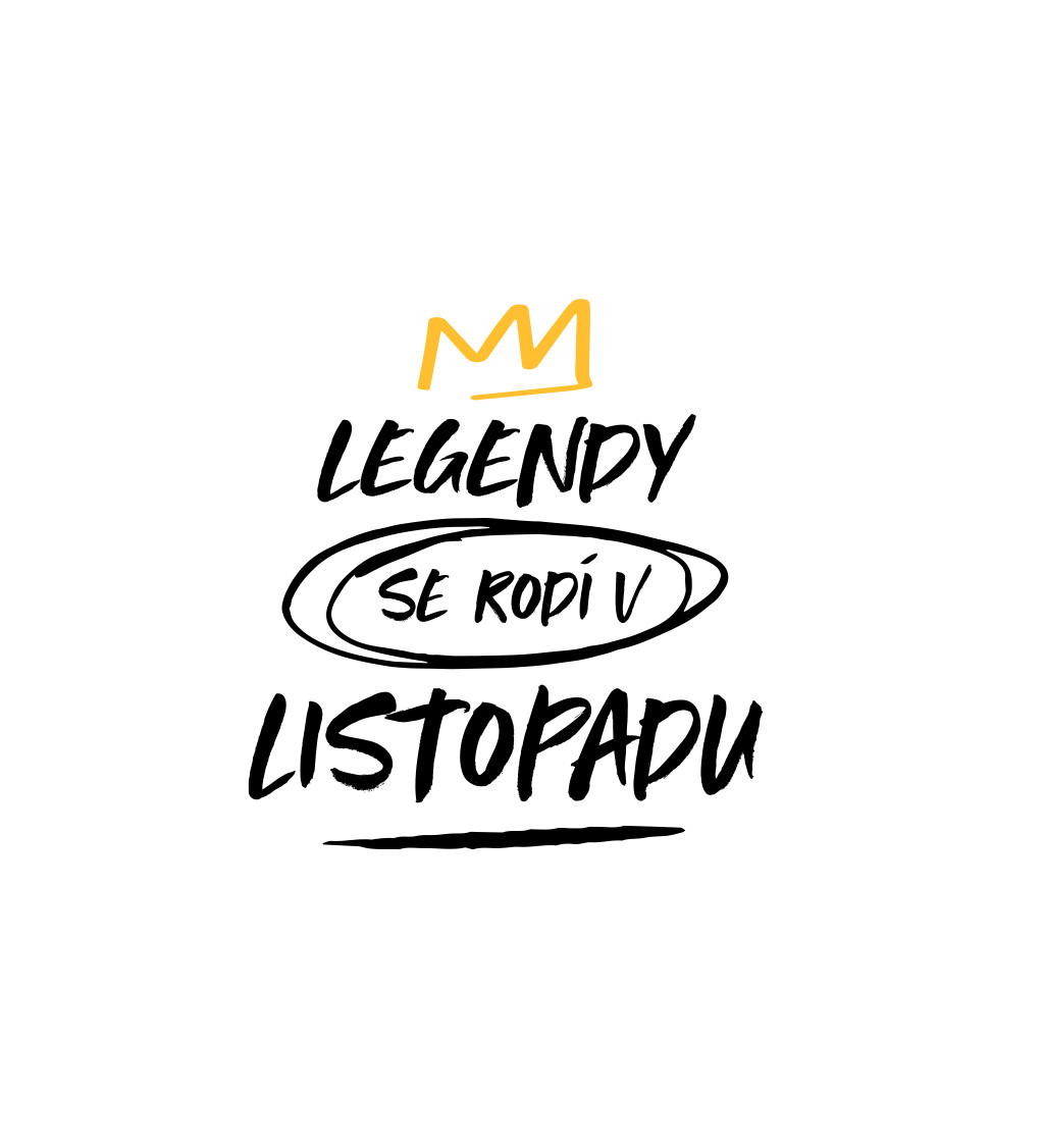 Dámské triko bílé - Legendy se rodí v listopadu