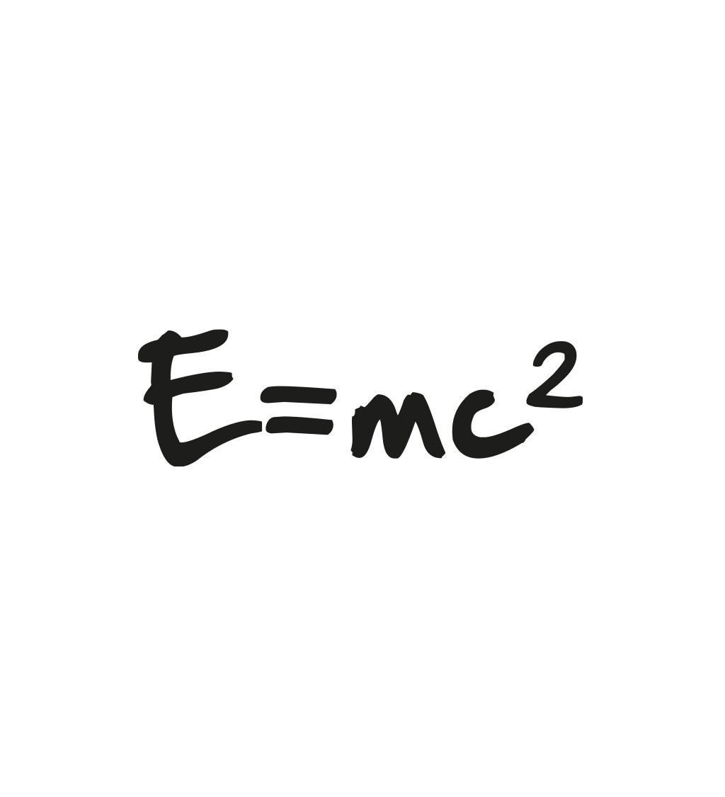 Pánské triko bílé - E = mc2