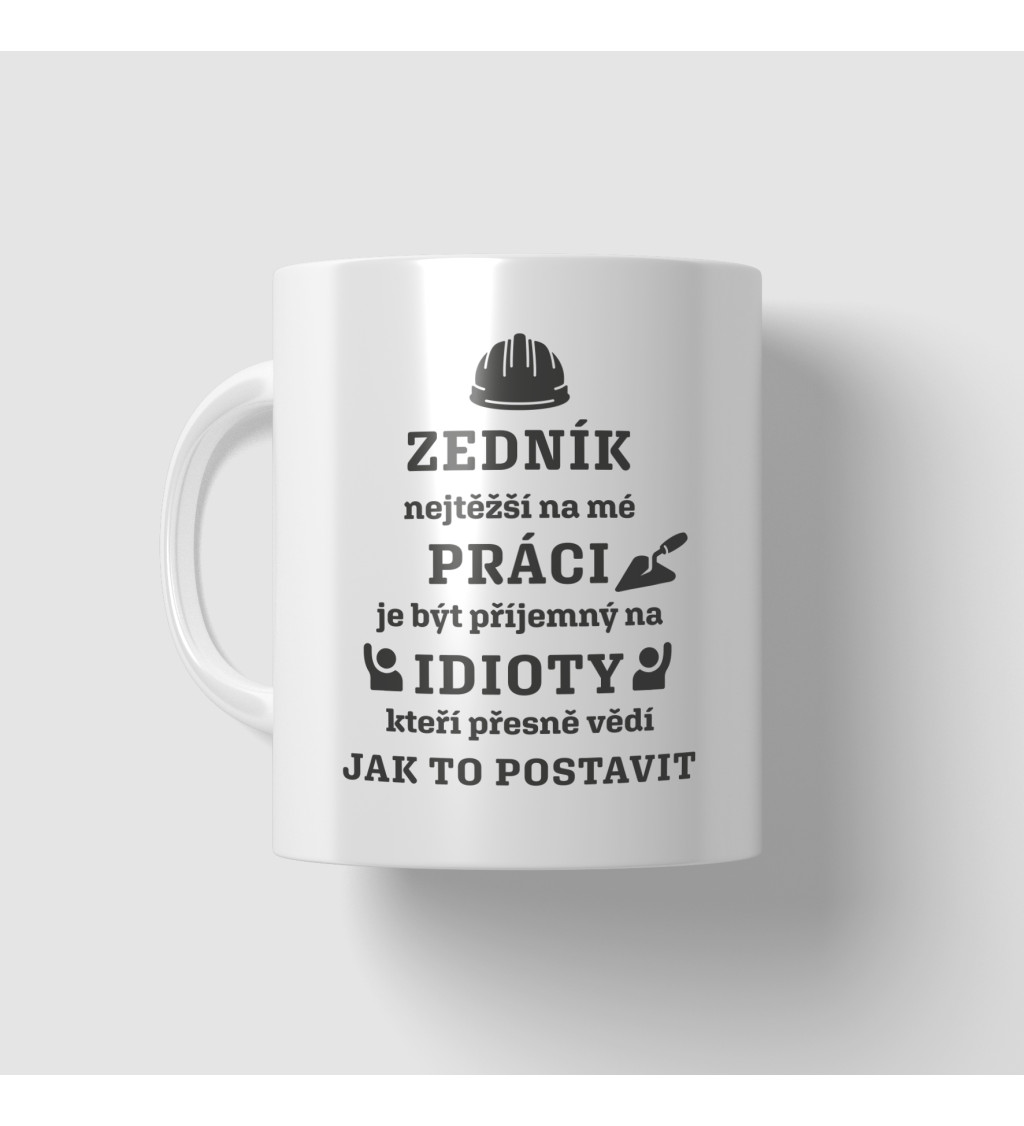 Hrnek s nápisem Zedník