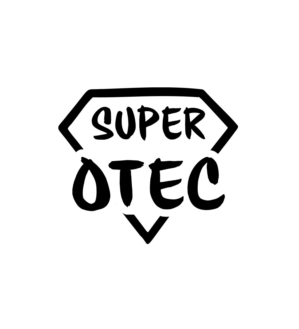 Bílé pánské triko Super otec