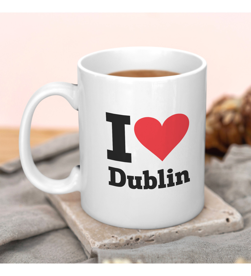 Hrnek s nápisem - I love Dublin