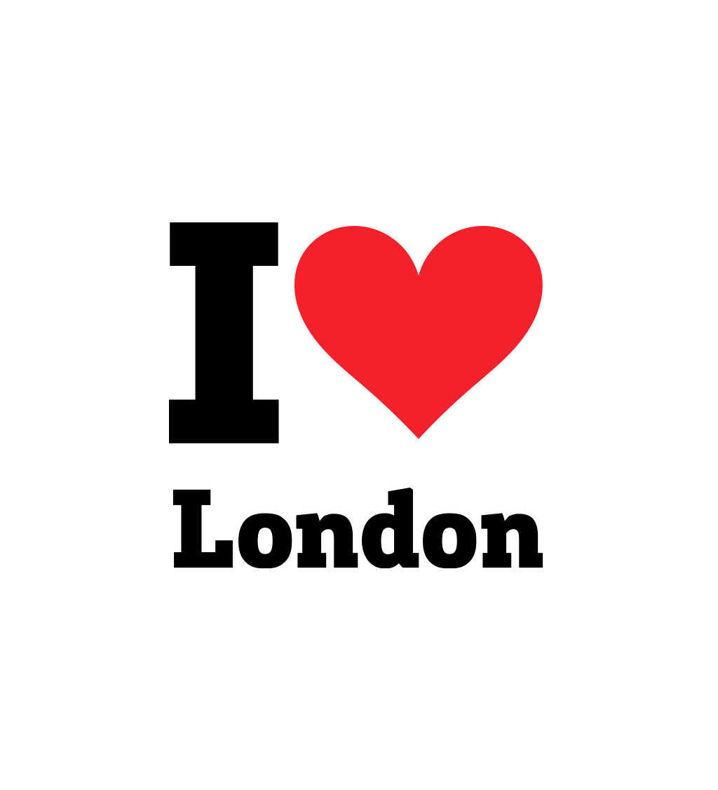 Dámské bílé triko s nápisem - I love London