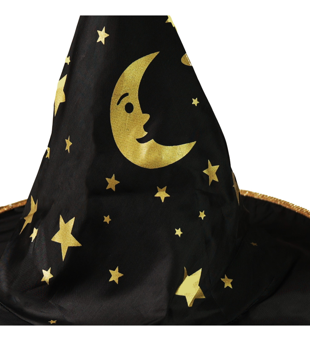 Dětský klobouk - Čaroděj, měsíčky a hvězdy