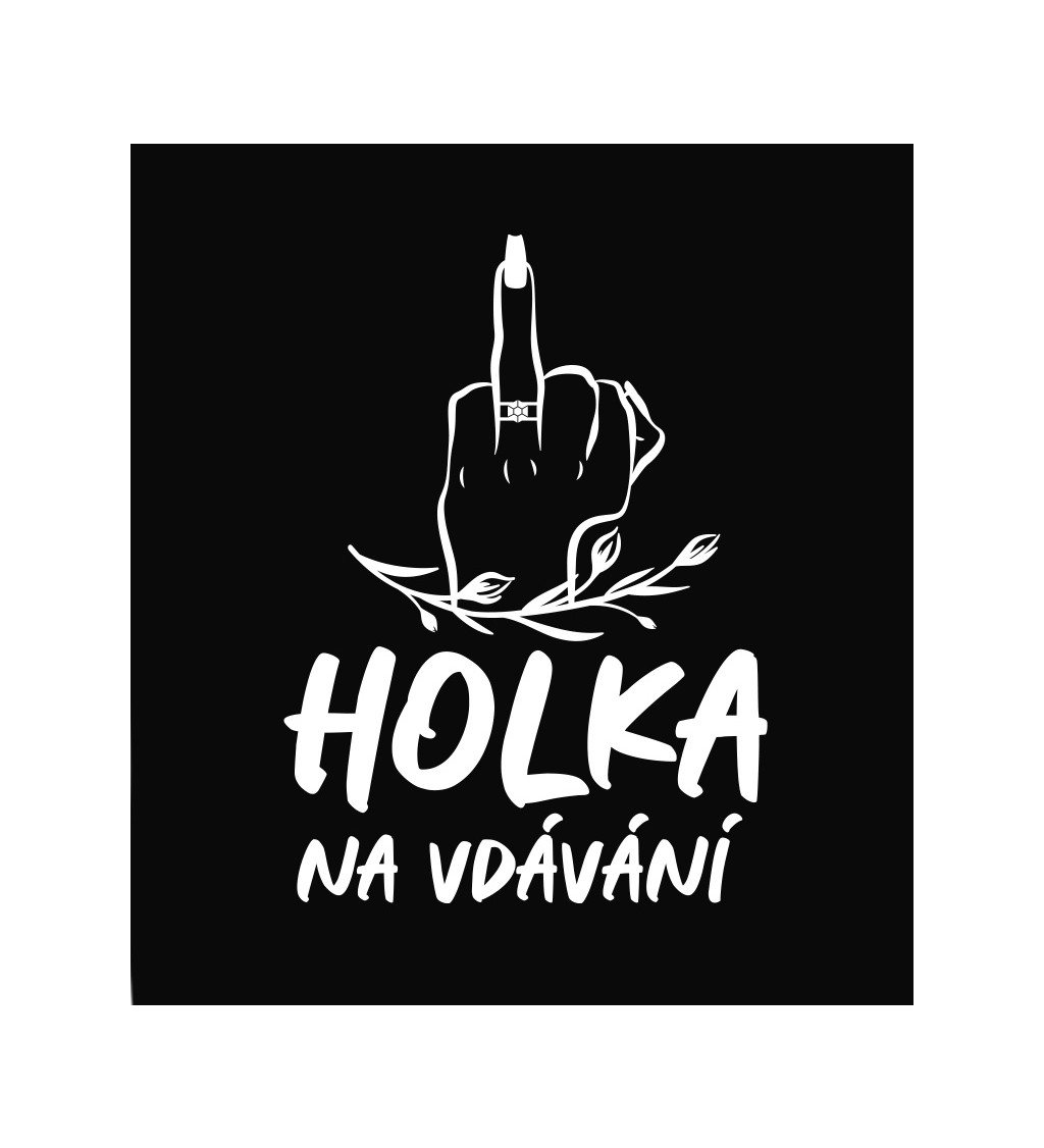 Dámské tričko černé - Holka na vdávání