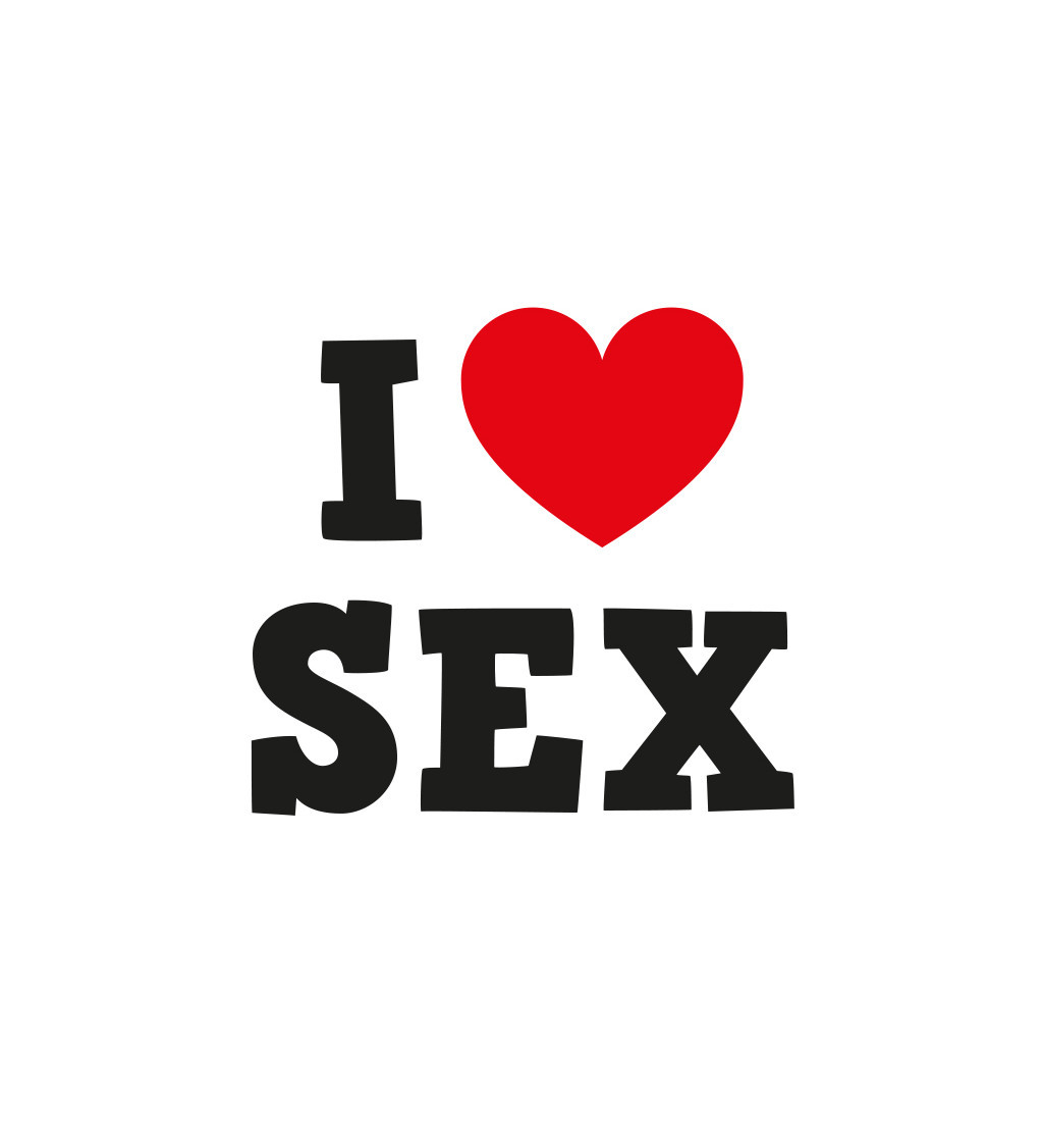 Nažehlovací nápis I love sex