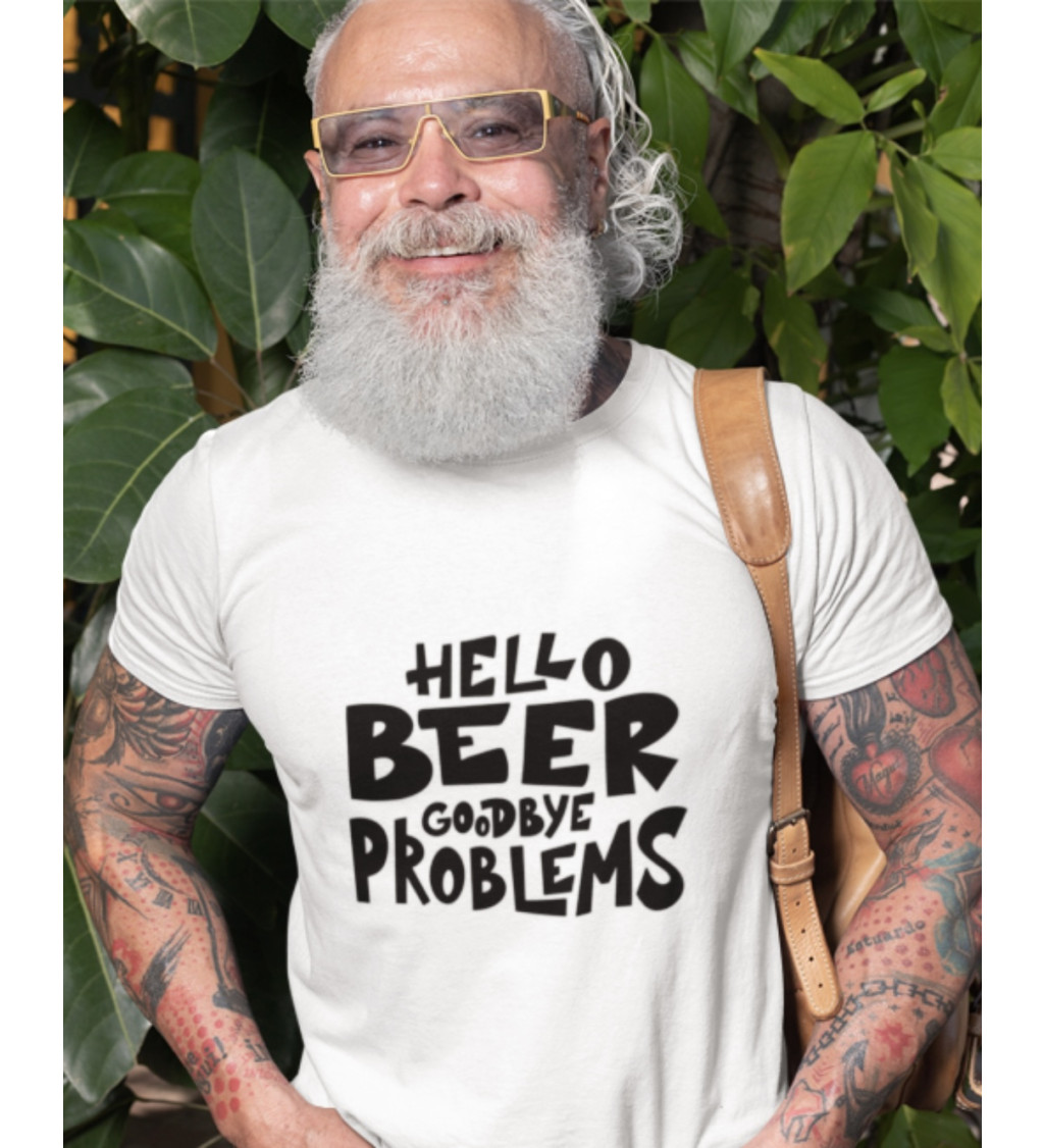 Nažehlovací nápis Hello beer goodbye problems