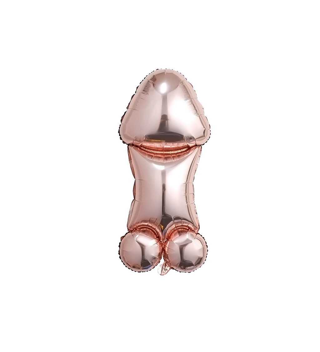 Fóliový balónek - Penis rosegold, 40*100cm