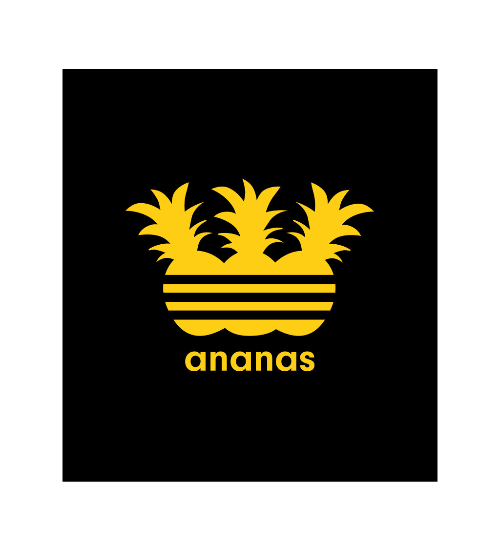 Pánské tričko černé Ananas S