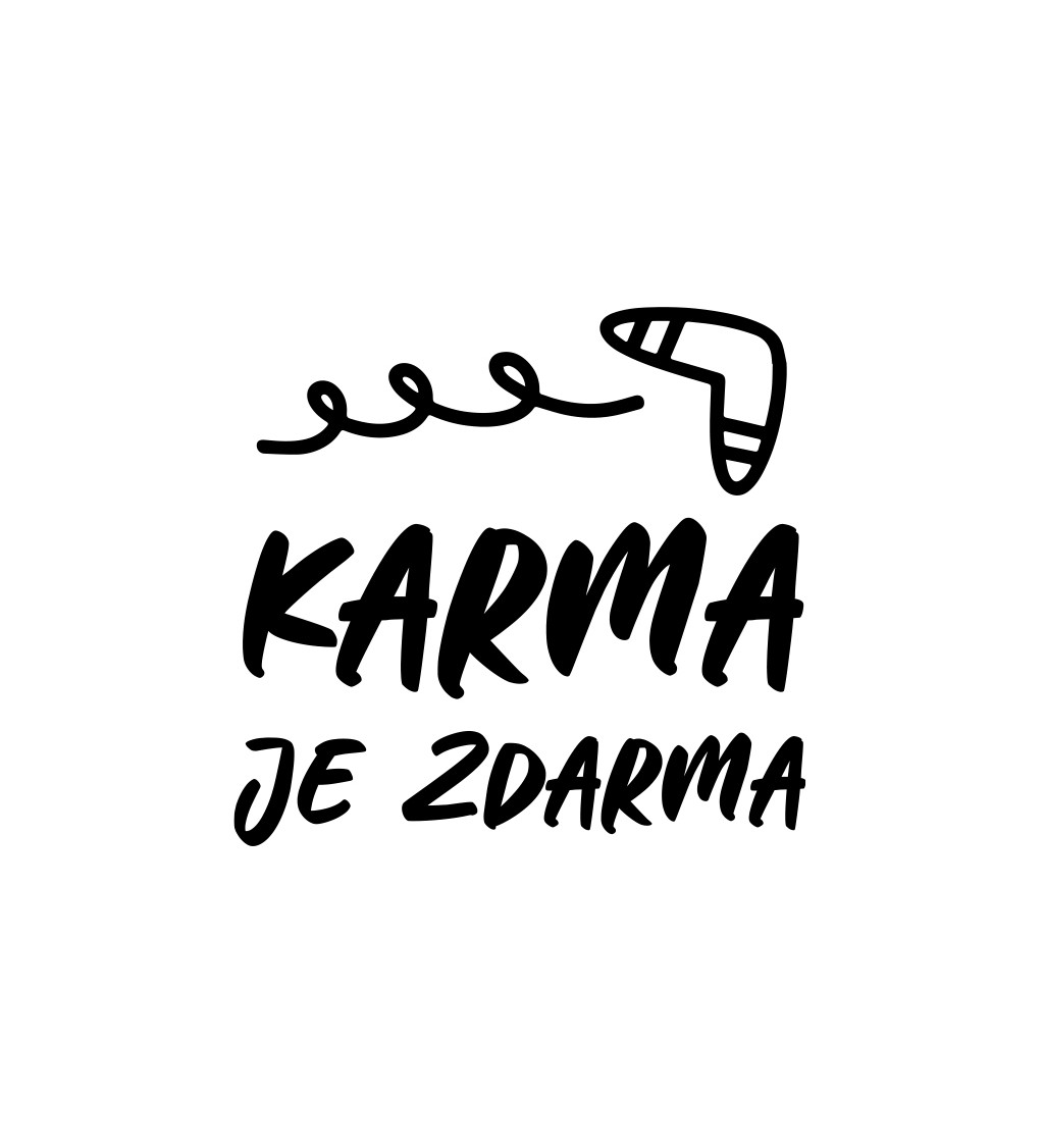 Pánské tričko bílé Karma je zdarma S