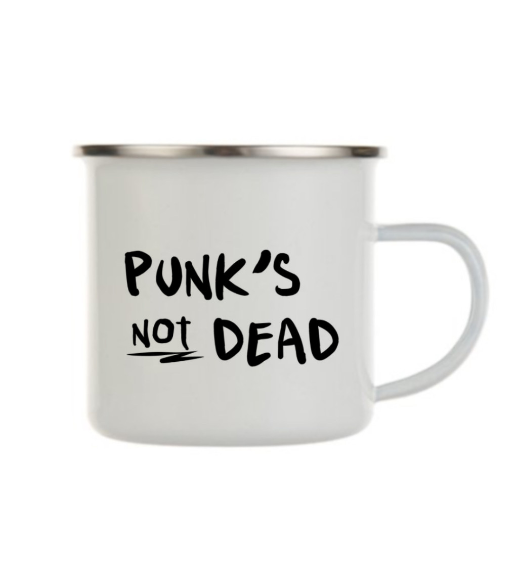 Plecháček bílý Punks not dead