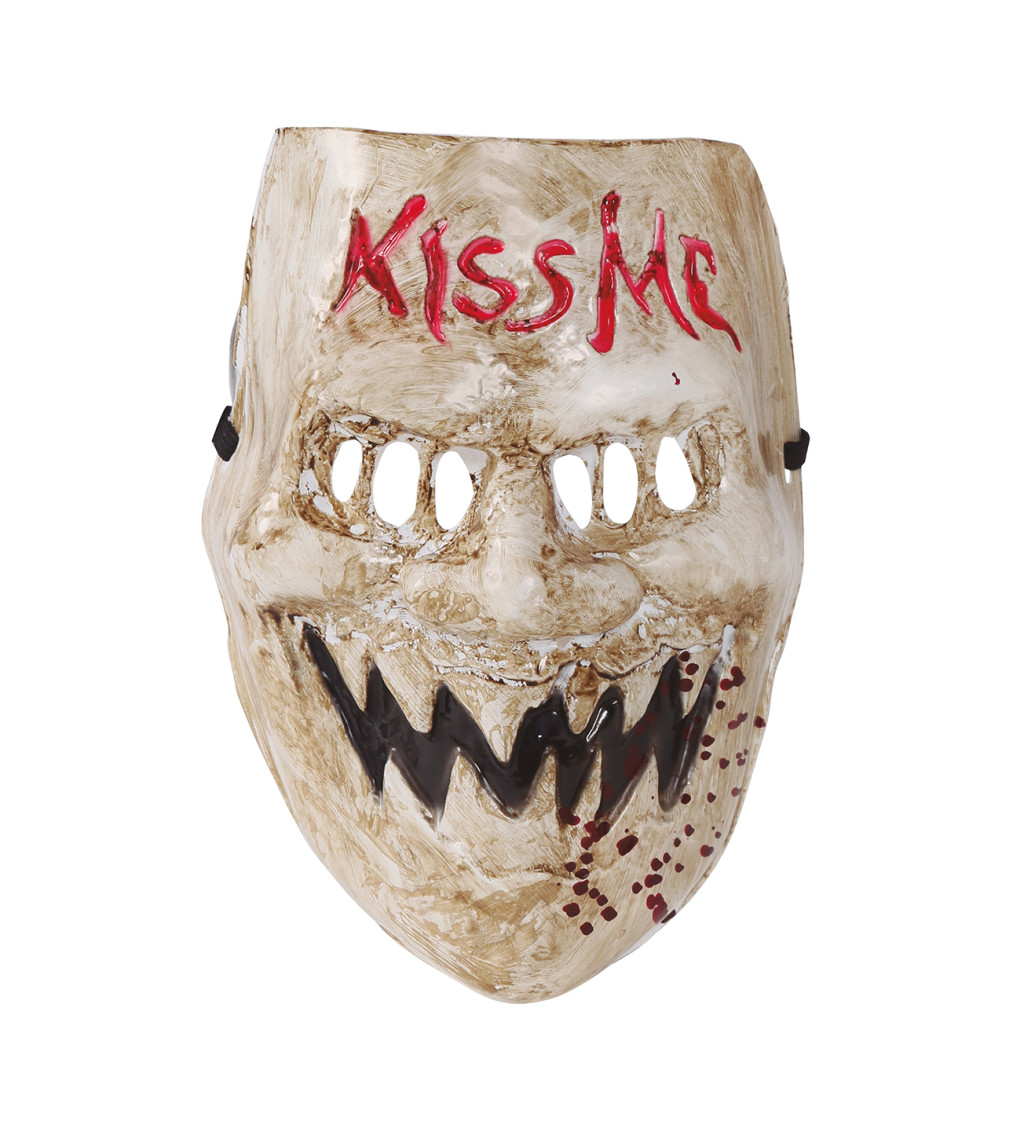 Plastová maska krvavá Kiss Me