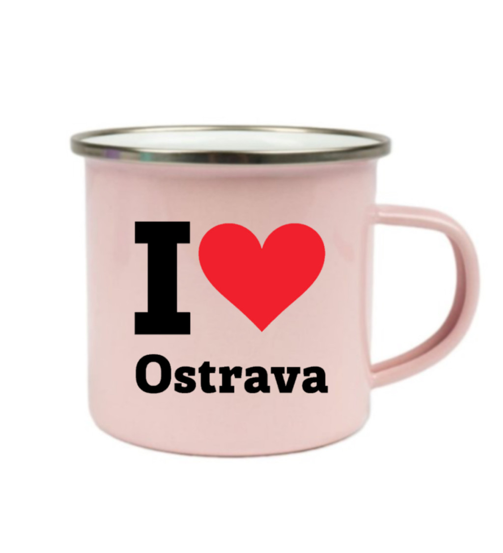 Plecháček růžový I love Ostrava