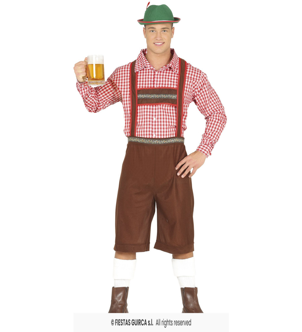 Oktoberfest kalhoty + košile, Pánský kostým