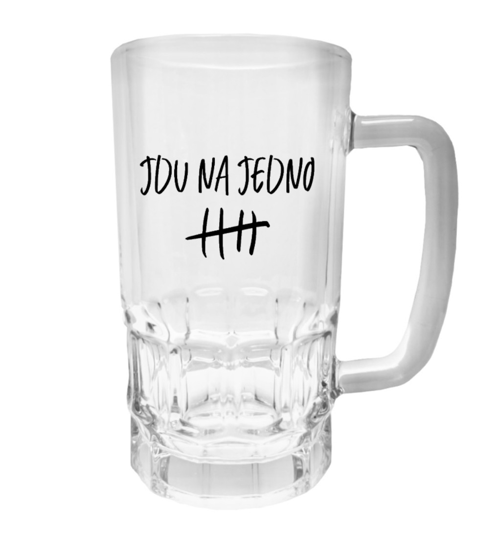 Půllitr s potiskem - Jdu na jedno, 500 ml