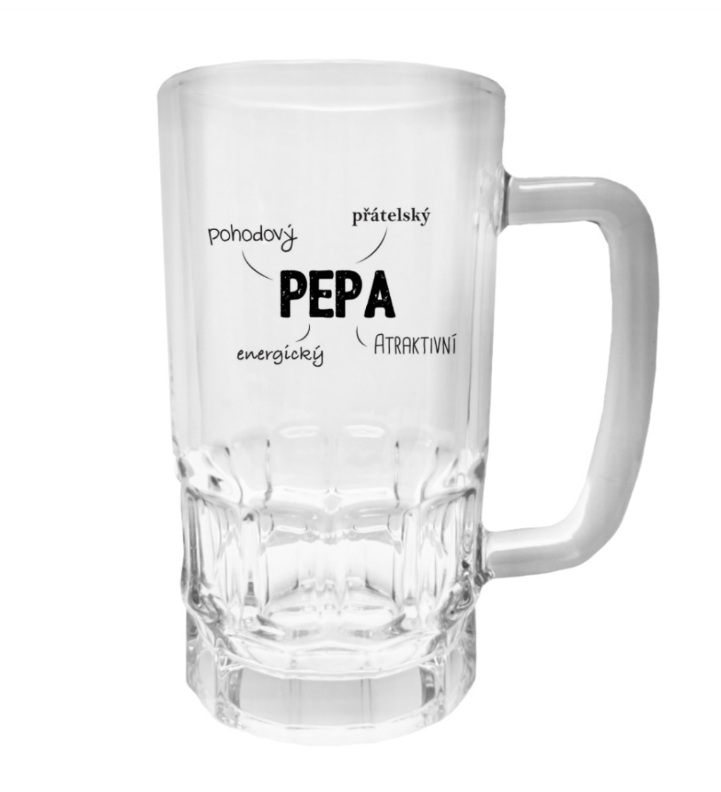 Půllitr s potiskem - Pepa, 500 ml