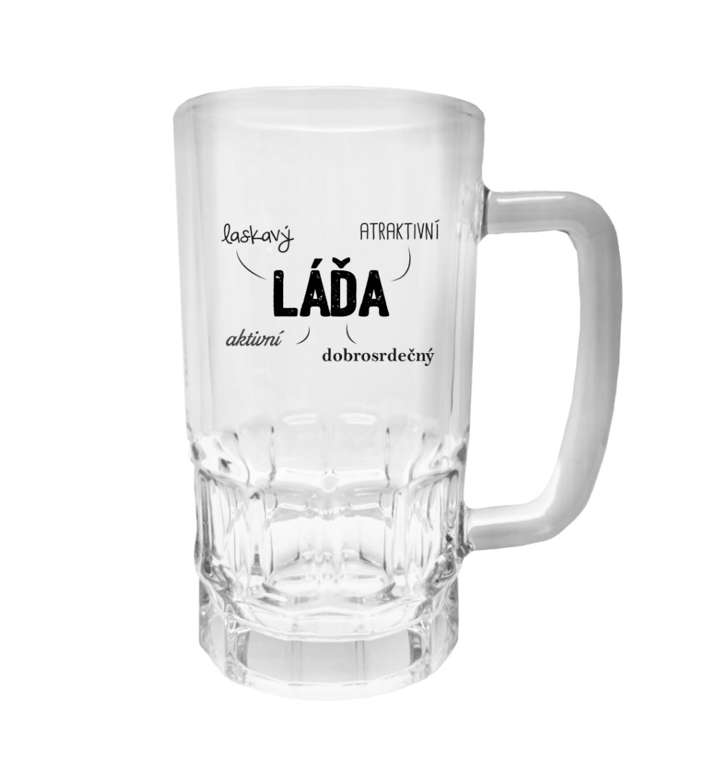 Půllitr s potiskem - Láďa, 500 ml