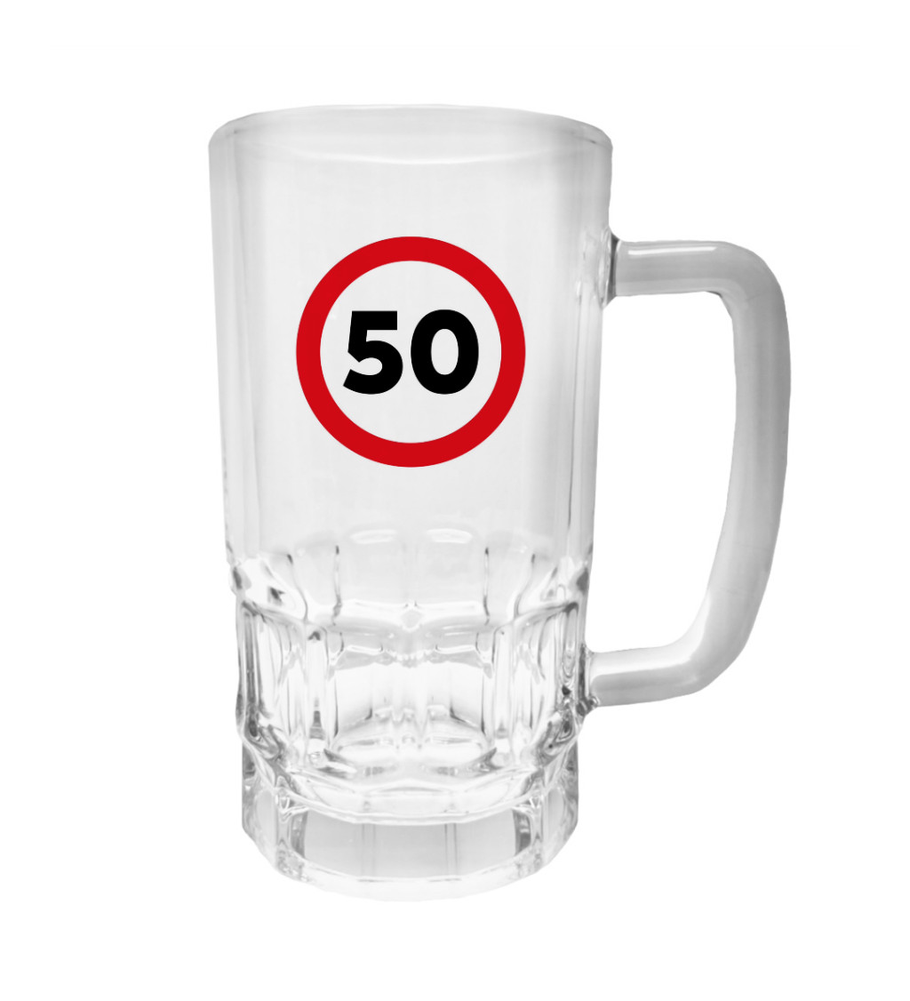 Půllitr s potiskem - 50, 500 ml