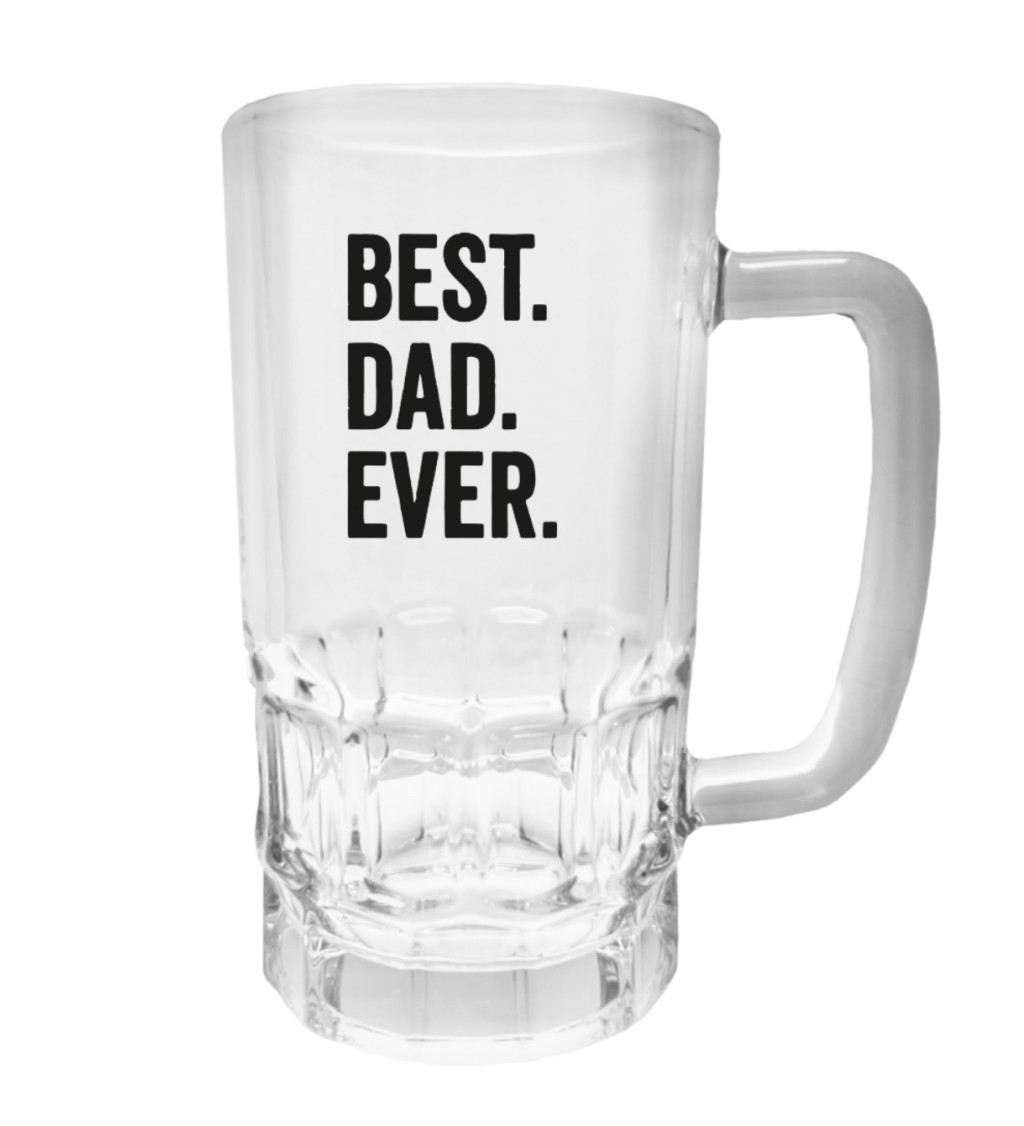 Půllitr s potiskem - Best dad ever, 500 ml