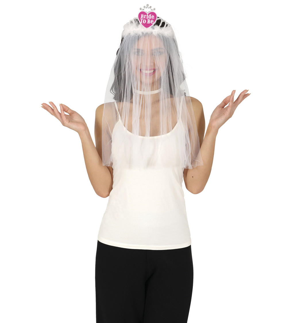 Bride to be čelenka se závojem