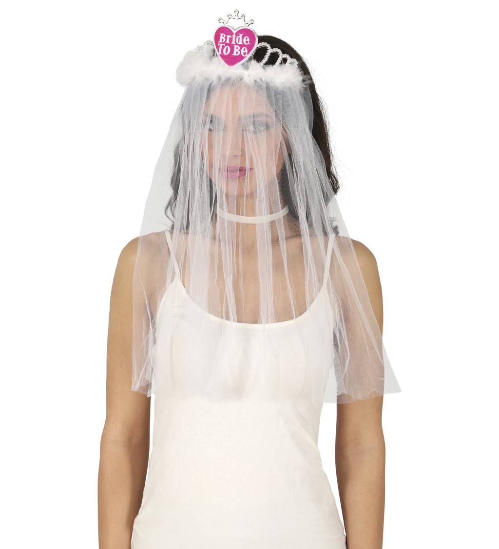 Bride to be čelenka se závojem