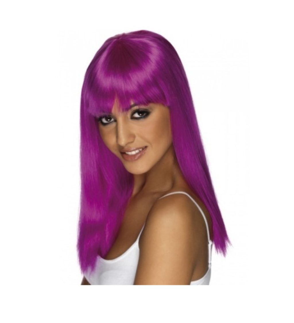 Paruka Glamourama - tmavě fialová