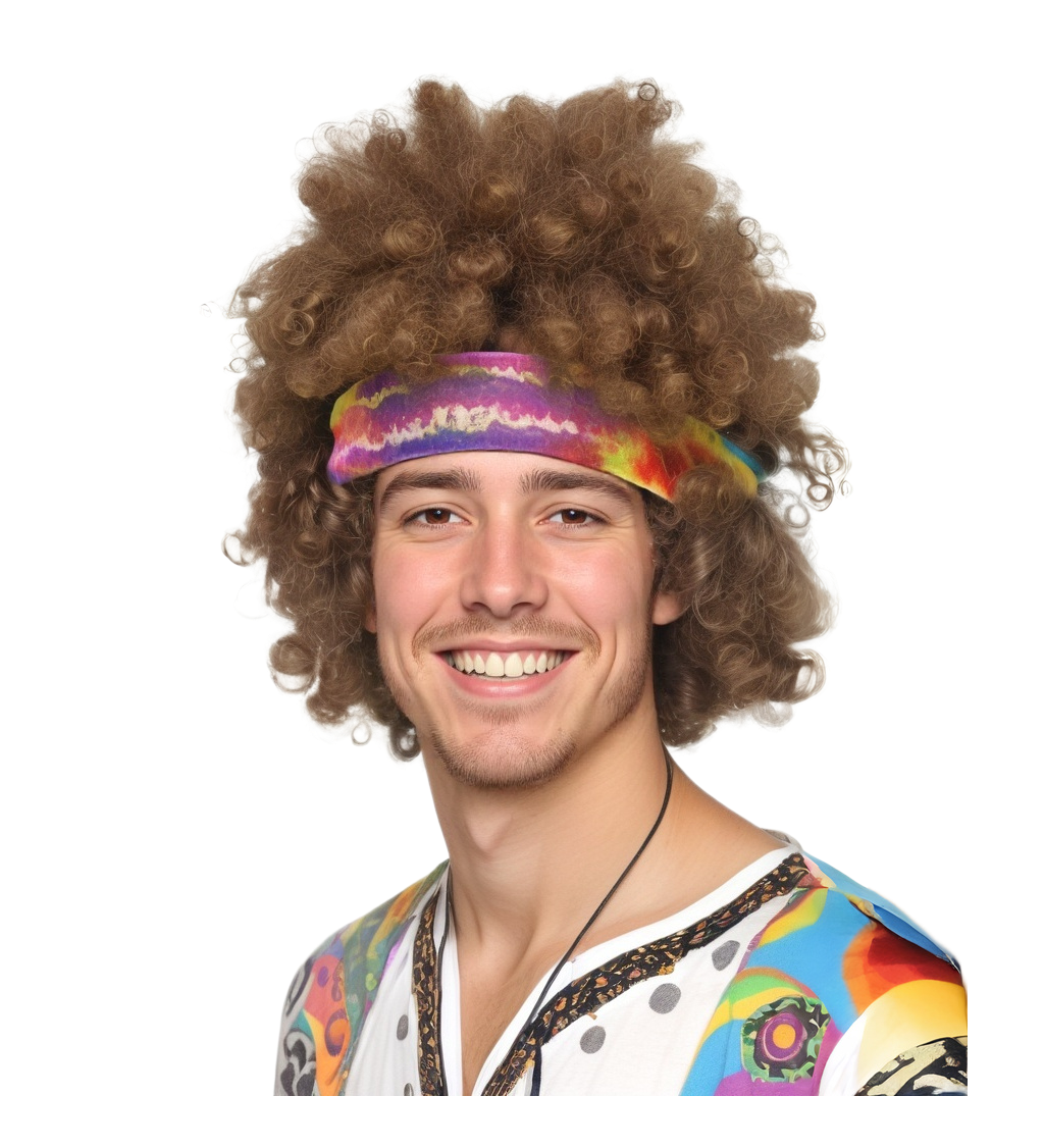 Pánská paruka – afro ve stylu hippie