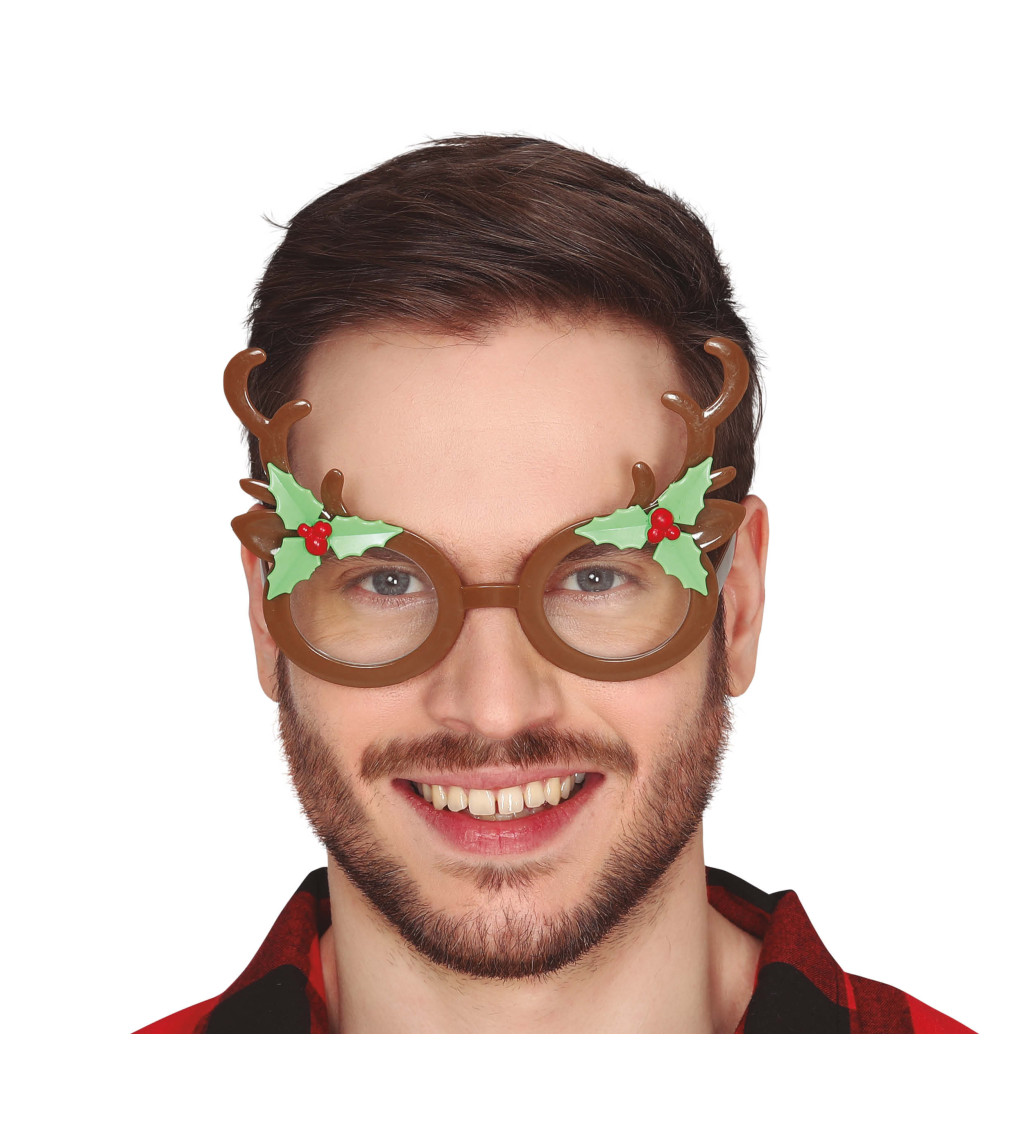 Brýle se sobem a jmelím