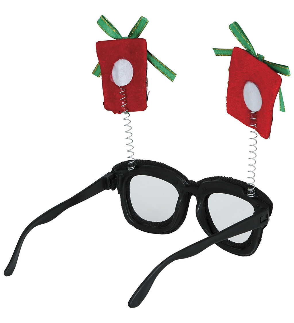Brýle s motivem vánočních dárků