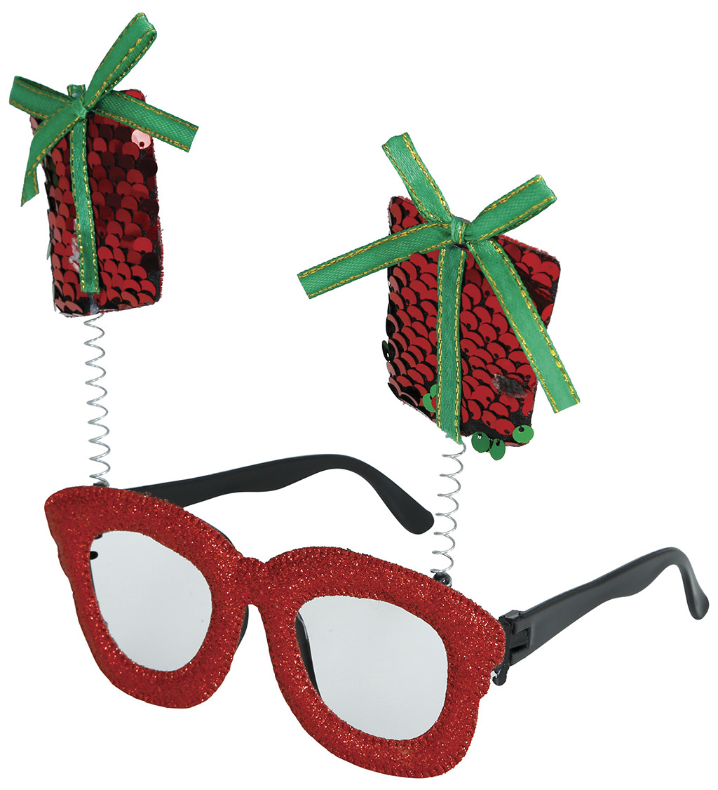 Brýle s motivem vánočních dárků