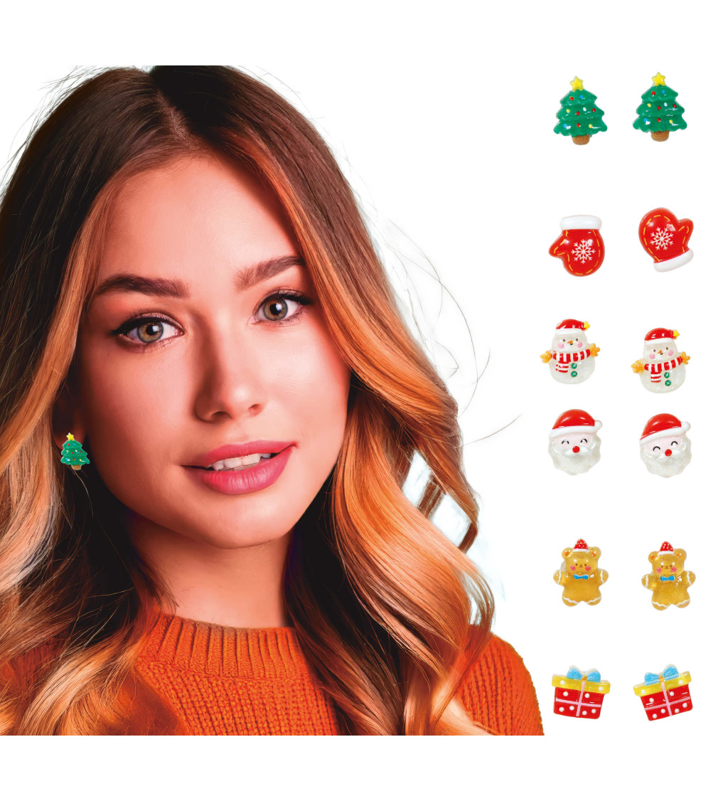 Vánoční náušnicový set – různé motivy