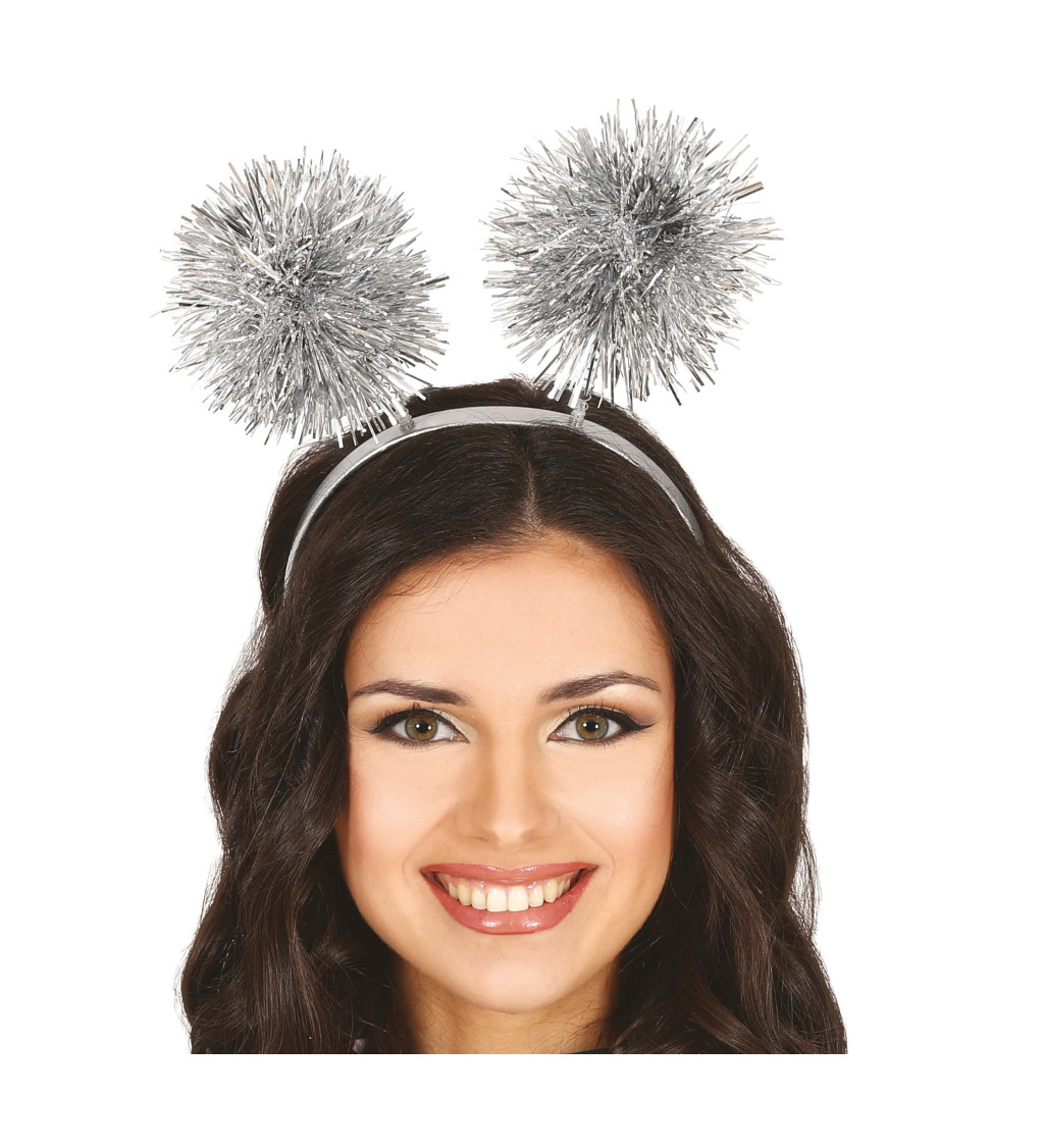 Party čelenka se stříbrnými třásněmi