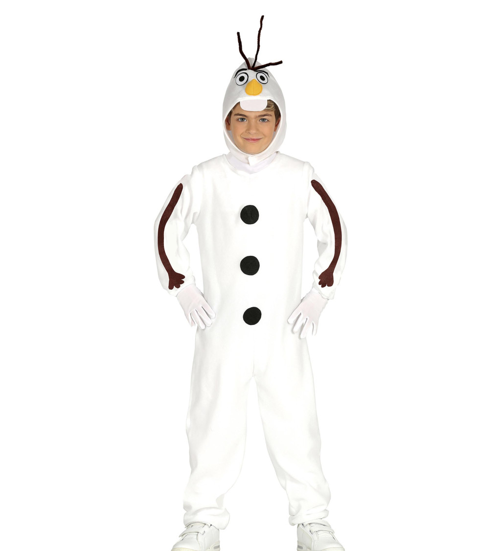 Sněhulák – dětský karnevalový kostým