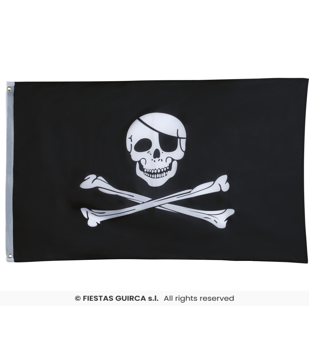 Pirátská vlajka – 90 × 150 cm