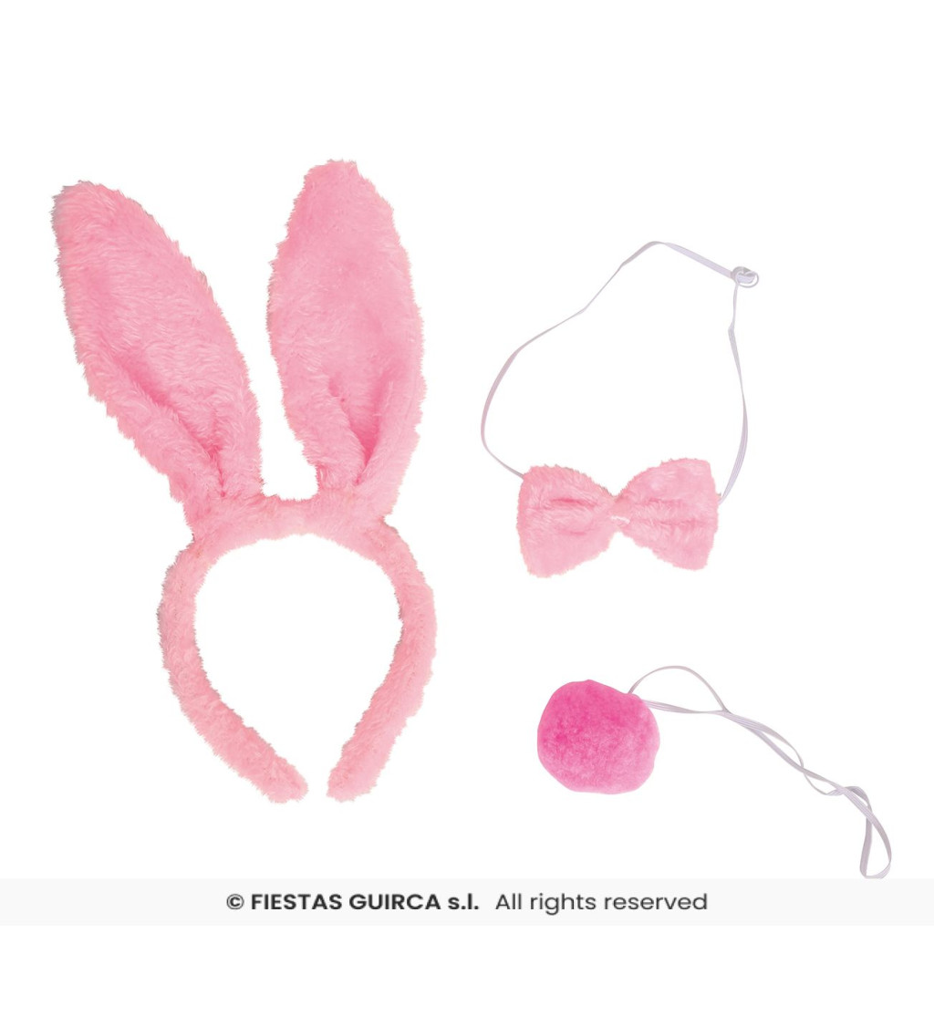 Růžový králíčí set
