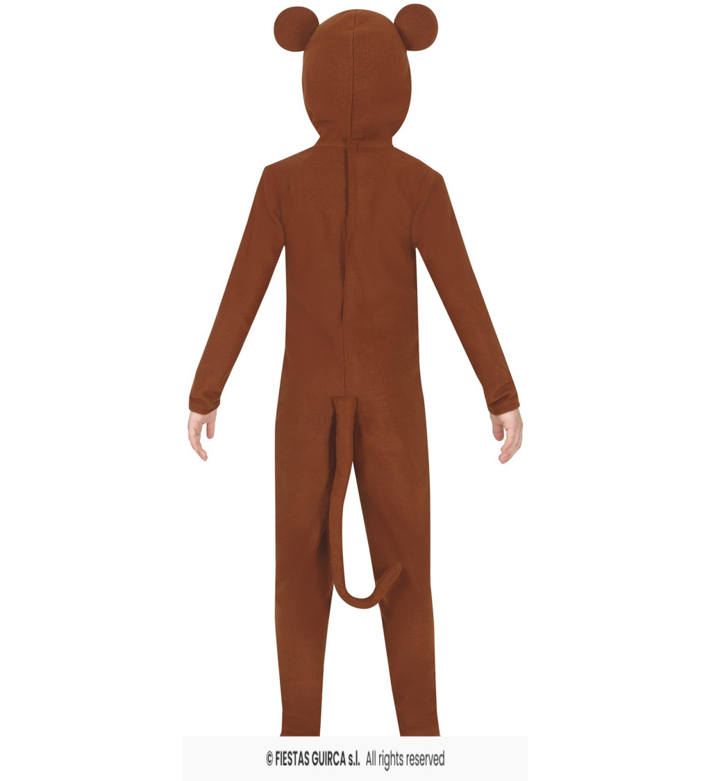 Dětský kostým opička – overal s kapucí