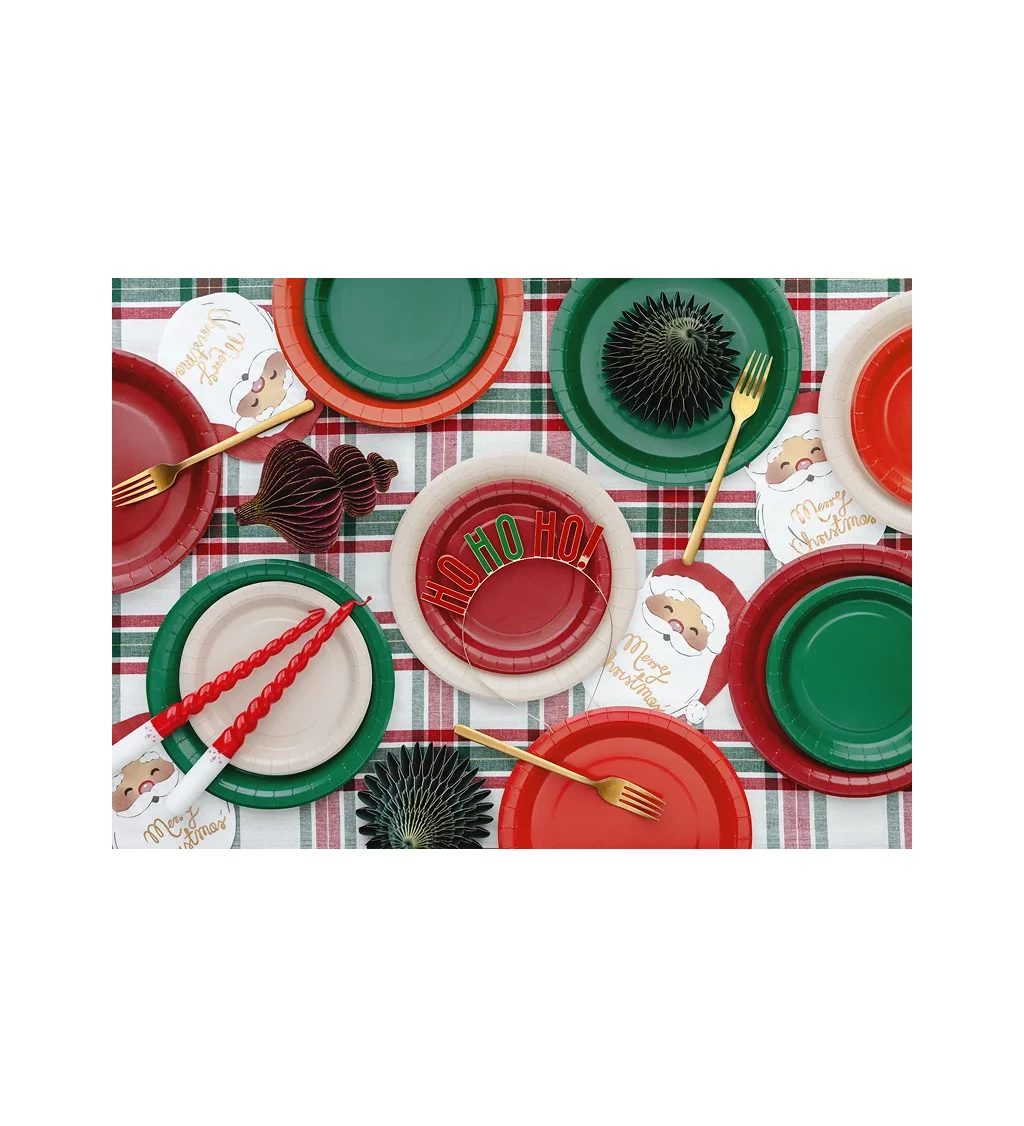 Tmavě zelené talířky - 6 ks