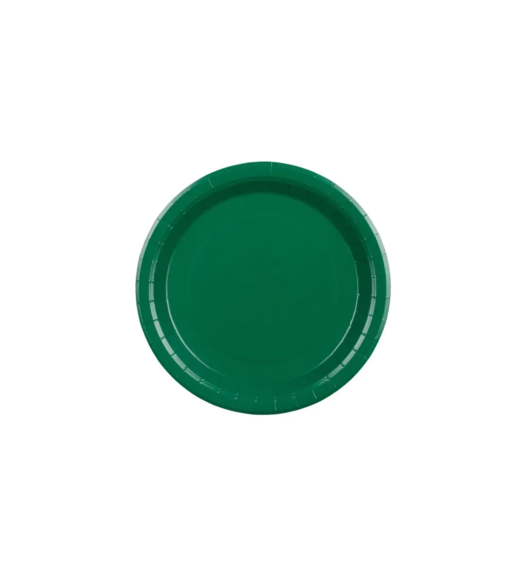Tmavě zelené talířky - 6 ks
