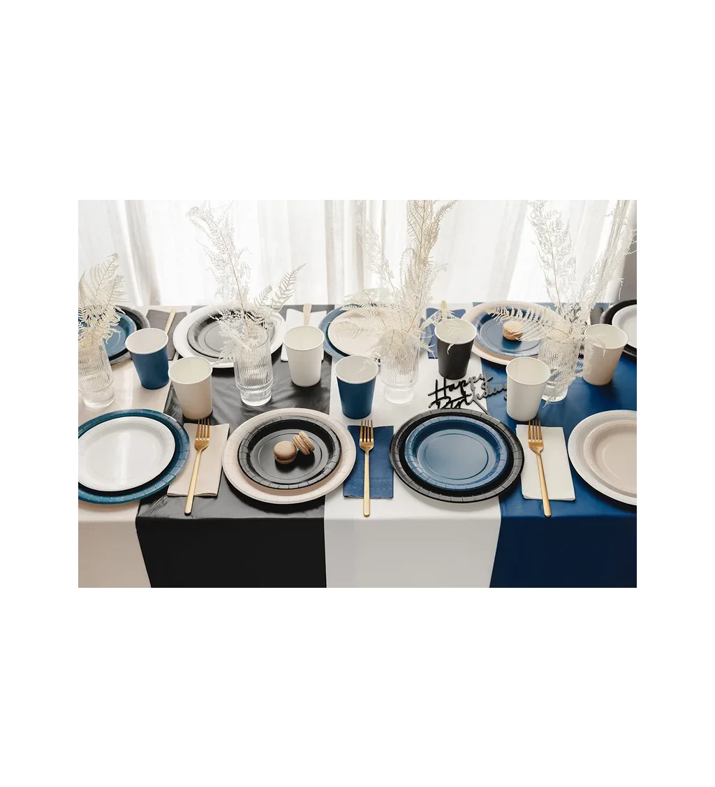 Bílé talířky - 6 ks