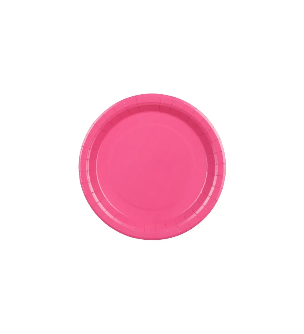 Tmavě růžové talířky - 6 ks