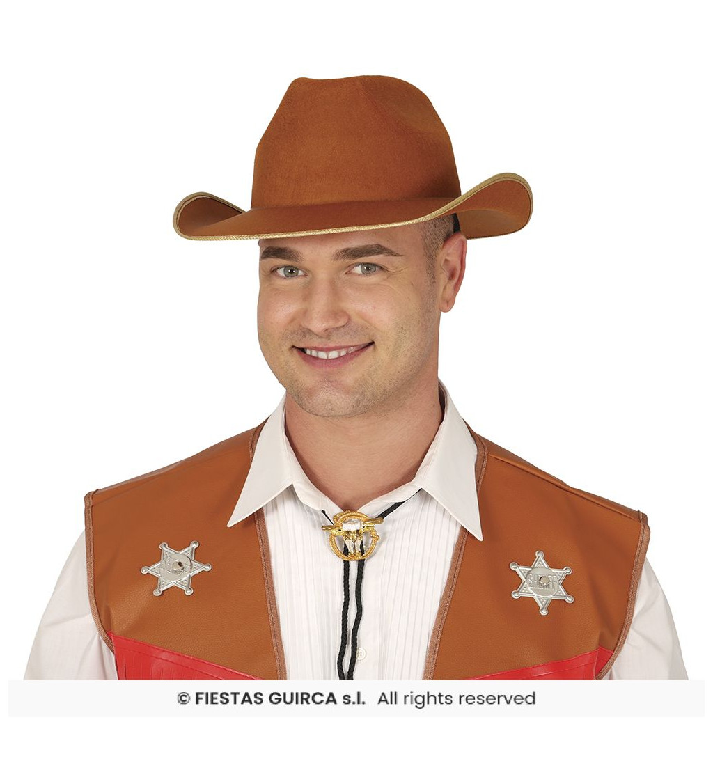 Klobouk kovboj – hnědý