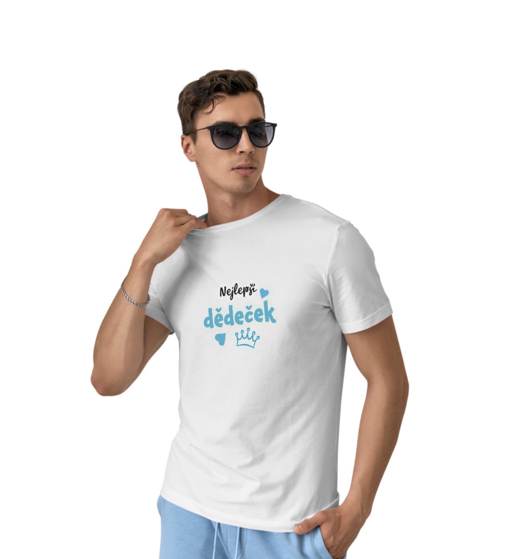 Pánské bílé triko - Nejlepší dědeček