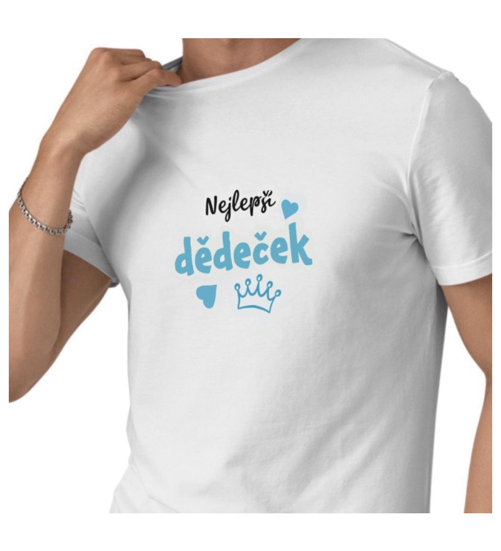 Pánské bílé triko - Nejlepší dědeček