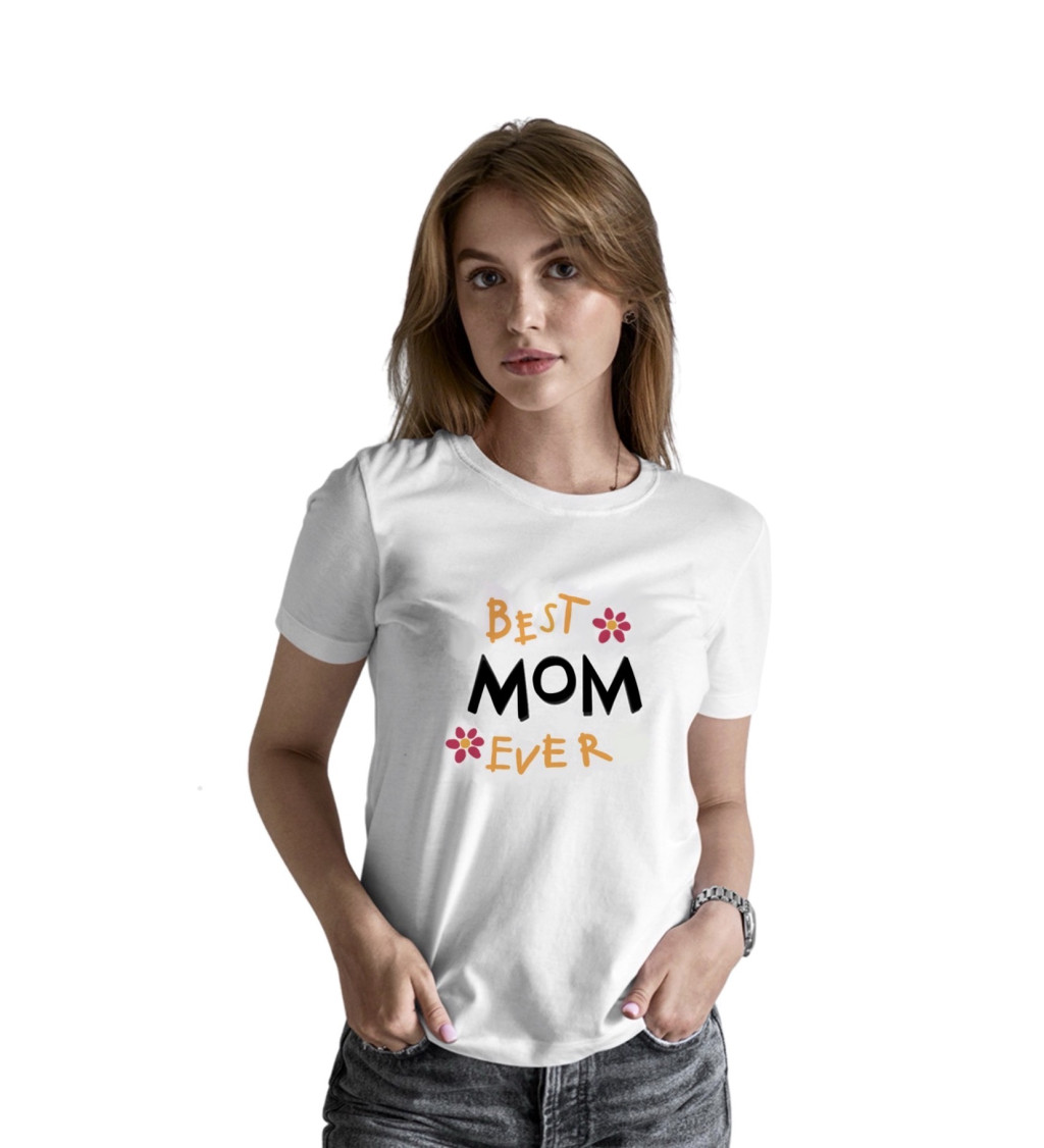 Dámské bílé triko - Best mom ever