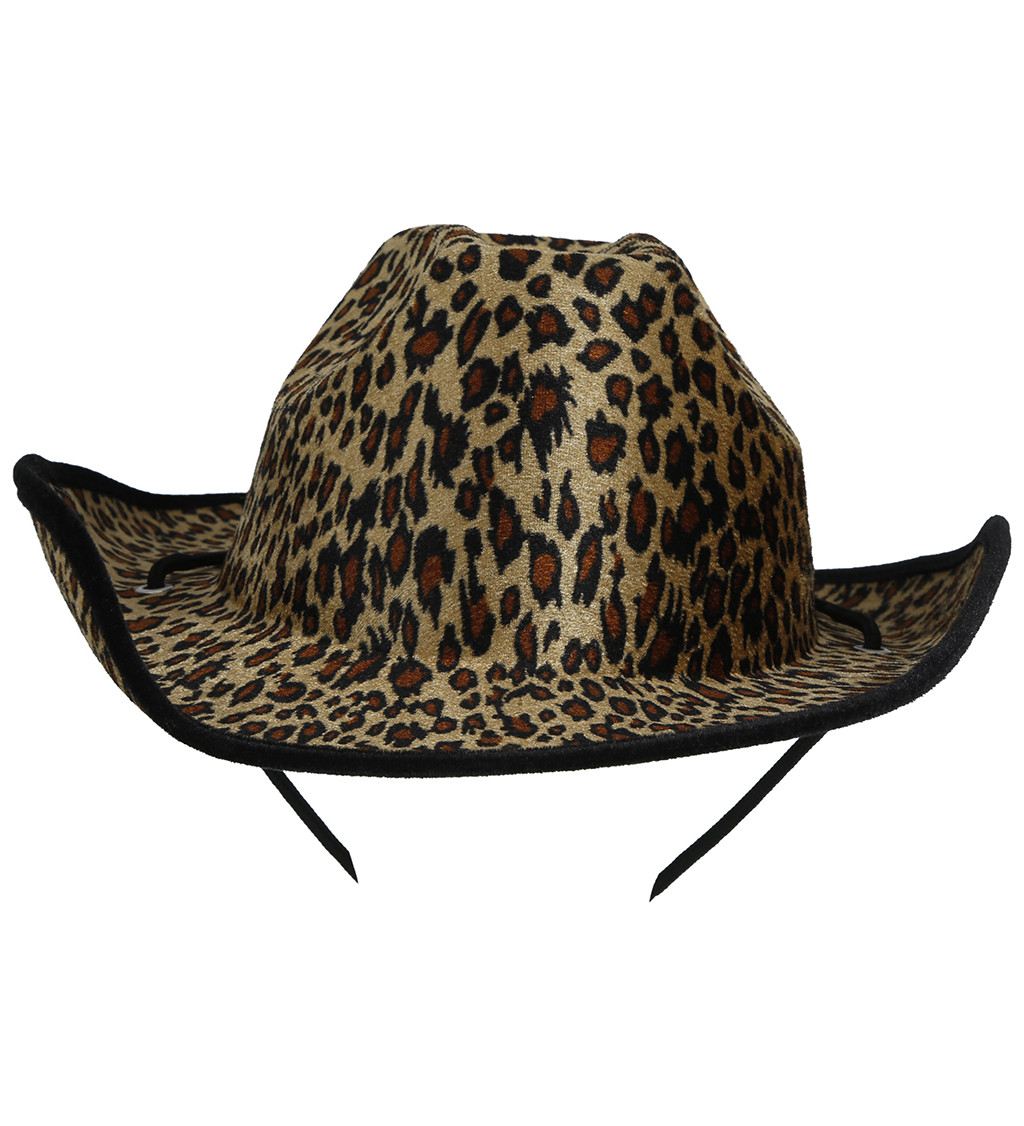 Leopardí klobouk kovbojský