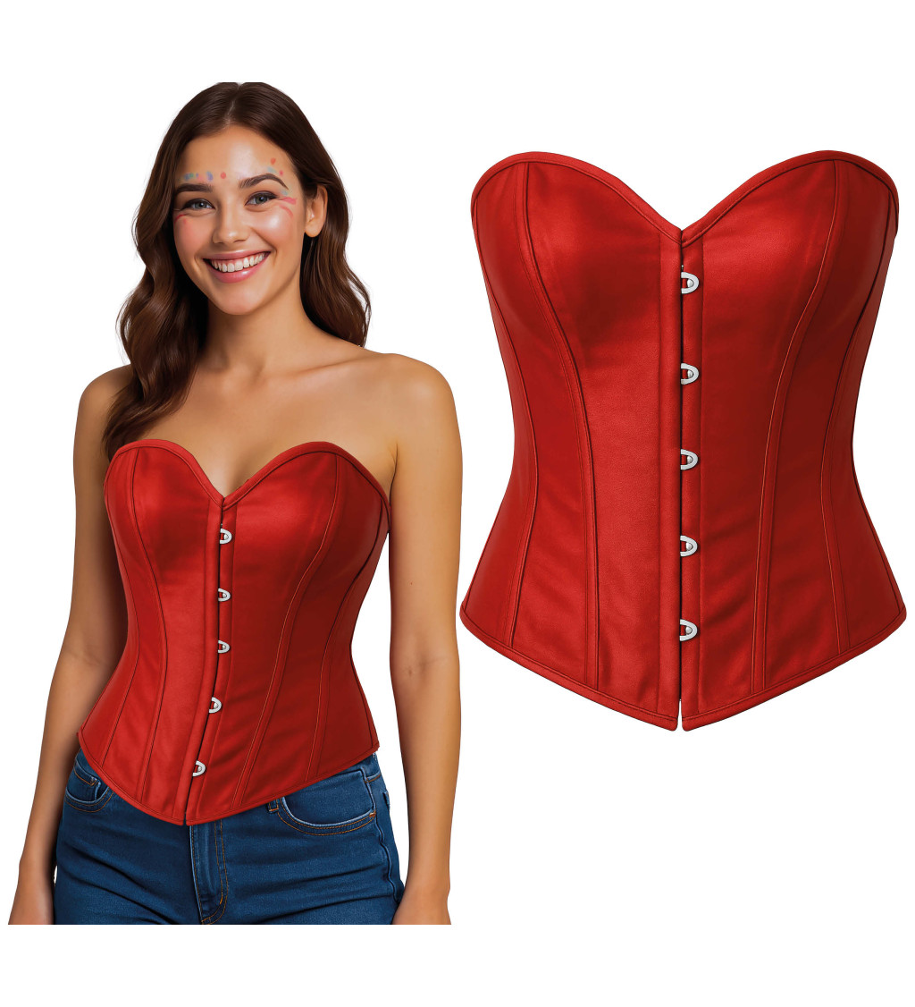 Korzet červené barvy